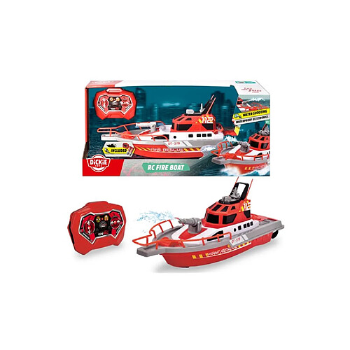Dickie Toys Dickie Bateau de Pompiers RC - Rouge