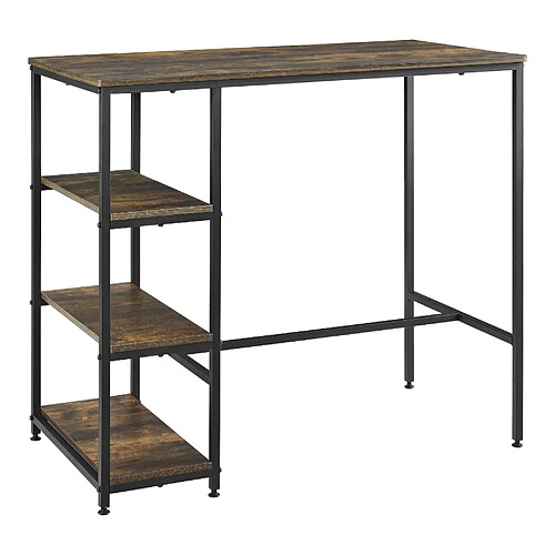 En.casa Table de bar métal - Noir