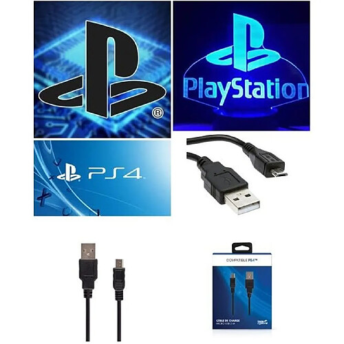 Câble de Charge et Synchronisation PS4 - 3M - Noir