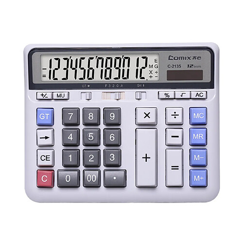 12 chiffres calculatrice bureau jumbo grands boutons solaire outil de bureau de comptabilité