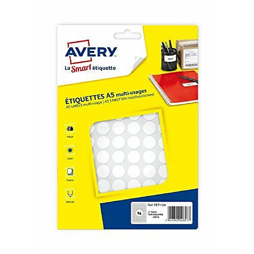 Avery Pastilles Ø15mm Blc