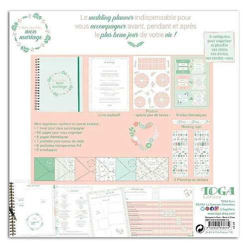 TOGA Coffret mariage My Wedding Planner