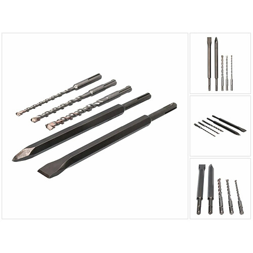 Metabo set forets burins béton SDS-plus - 5 pièces