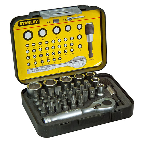 Stanley Coffret embouts cliquet - 39 pièces