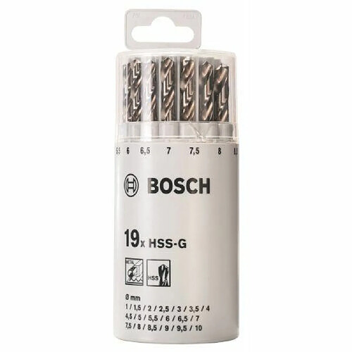 Bosch Coffret forets métal HSS-G - 19 pièces