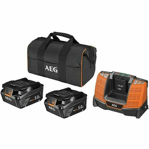 Aeg kit chargeur et 2 batteries 18 V 5 Ah