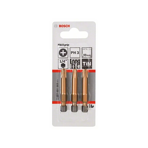 Bosch Embouts de vissage PH3 - lot de 3
