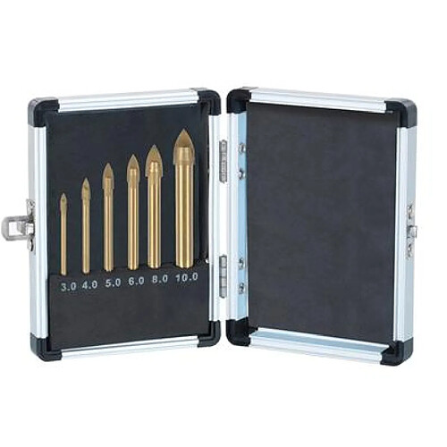 Ribimex Foret à carrelage titane - Lot de 6