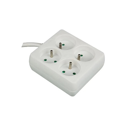 Perel Bloc multiprise 4 prises - Blanc