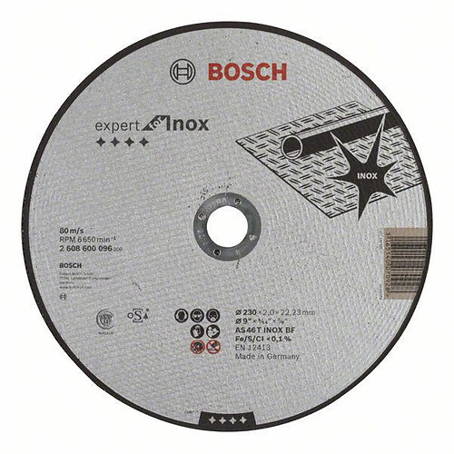 Bosch Disque à tronçonner inox - 230 mm