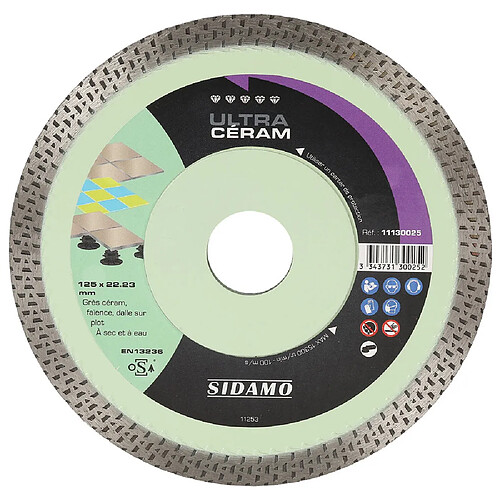 Sidamo Disque diamant faïence - 125 mm