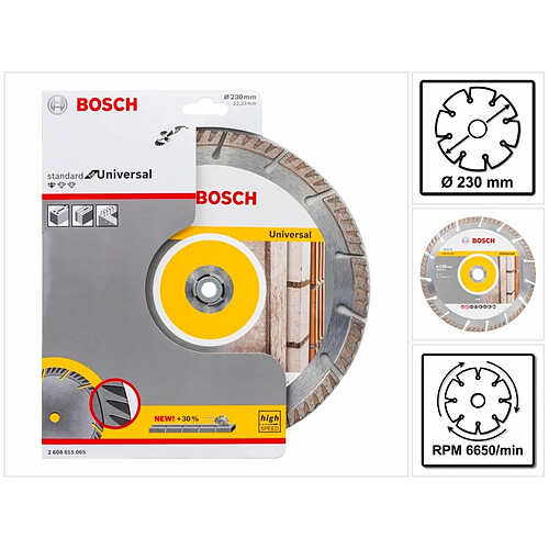 Bosch Disque à tronçonner diamanté Universal - 1 pièce