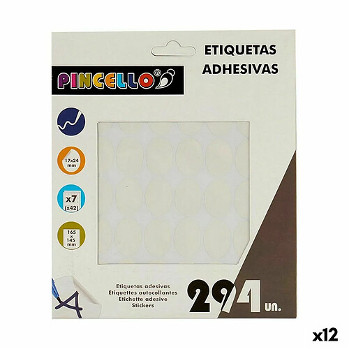 Pincello Étiquettes adhésives blanches