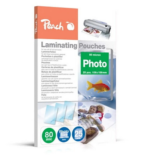 PEACH Pochettes de plastification format photo 10x15 cm