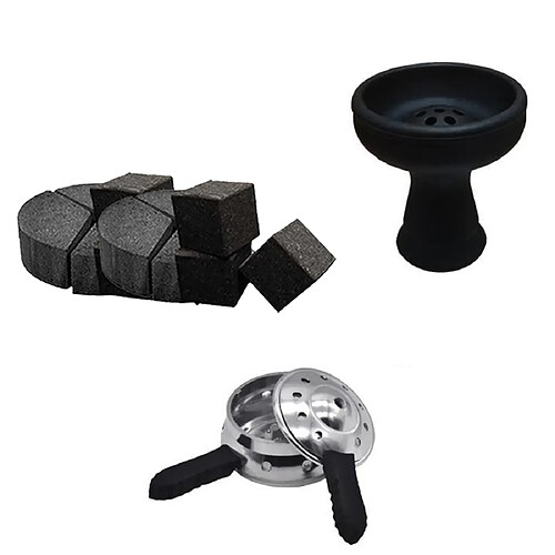 Pack Accessoires Chicha Charbon Coco + Foyer Silicone