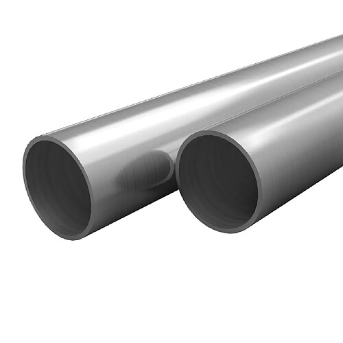 vidaXL Tube Acier Inoxydable Ø42 mm (Lot de 2)