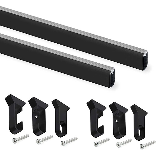 Emuca Tige de fixation pour tringle - Noir
