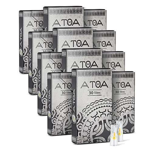 Lot de 12 Boîtes Filtres Cigarettes ATOA