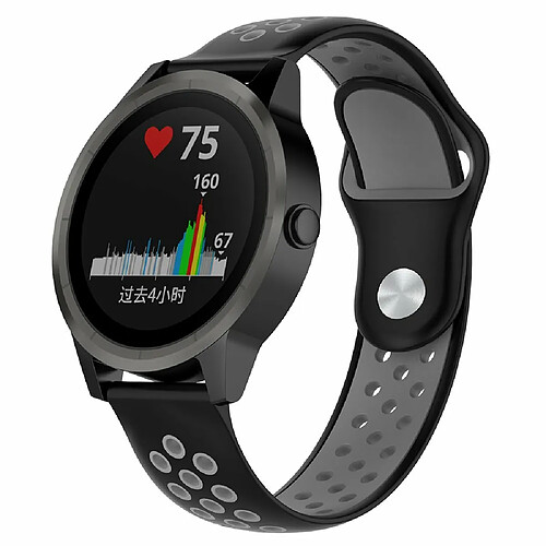 Phonecare Bracelet Bicolore SportStyle Garmin Approach S40 - Noir/Gris