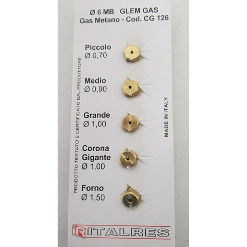 Faure Injecteurs gaz naturel pour cuisinière