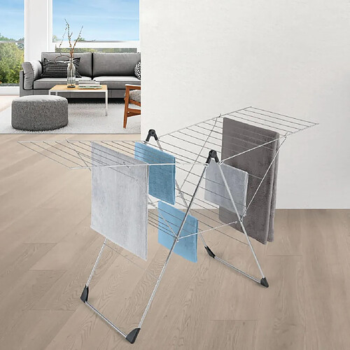 Metaltex Tomado Séchoir à ailes Vento 30 m - Gris