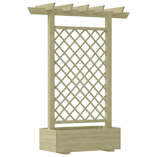 vidaXL Jardinière pergola 162x56x204 cm Bois