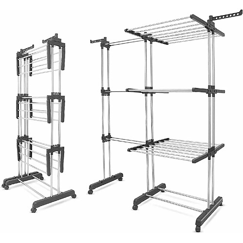 Vendos85 Séchoir sur pied - 170 cm
