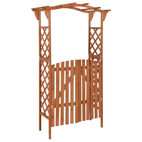 vidaXL Pergola en Bois avec Portail - 116x40x204 cm