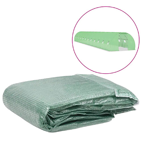vidaXL Couverture de remplacement de serre 300x1800x200 cm - Vert