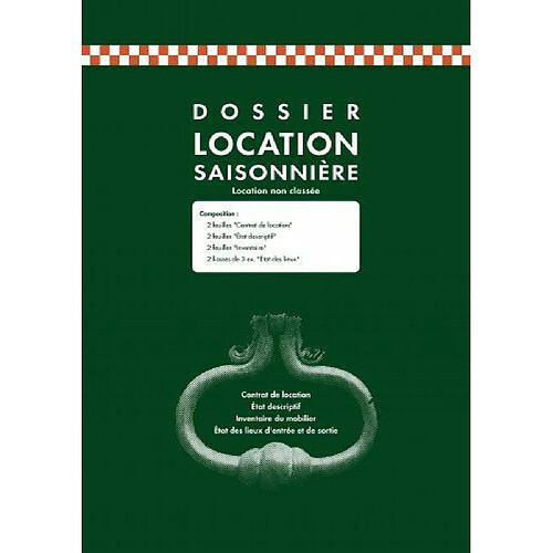 Exacompta Dossier Location Saisonnière