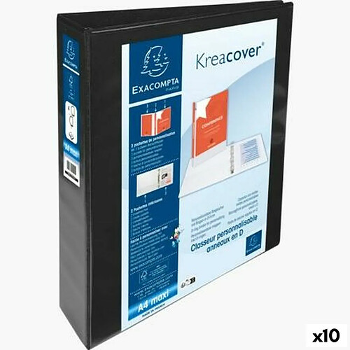 Exacompta Reliure à anneaux Kreacover A4+