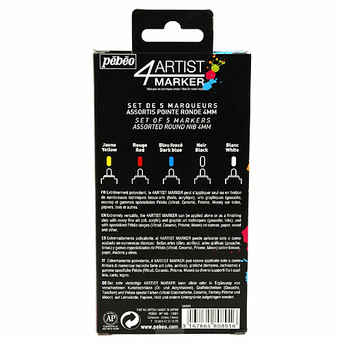PEBEO Marqueurs Base Huile - 5 unités