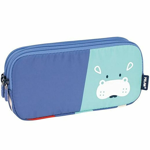 Milan Trousse d'écolier Animals - Bleu