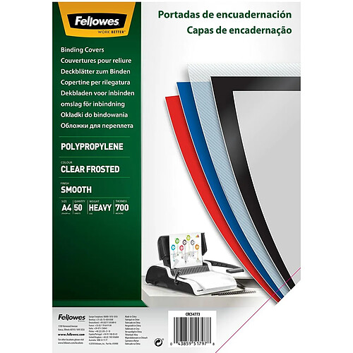 Fellowes Couverture de Reliure Transparente