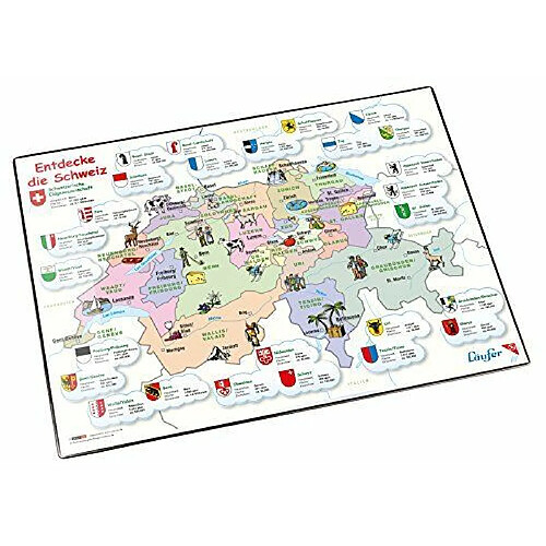 Sous-main Chemin de Pays - Carte de la Suisse