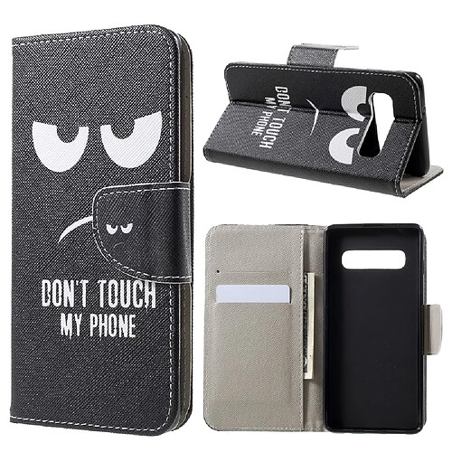 Étui PU "Ne touchez pas à mon téléphone" - Samsung Galaxy S10