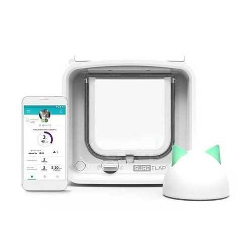 Sureflap Chatière automatique à micropuce connectée - Blanche