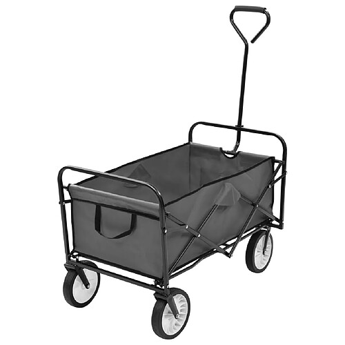 vidaXL Chariot à main pliable - Gris