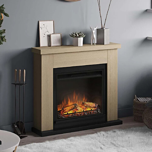 Tagu Cheminée chêne naturel - 1500W