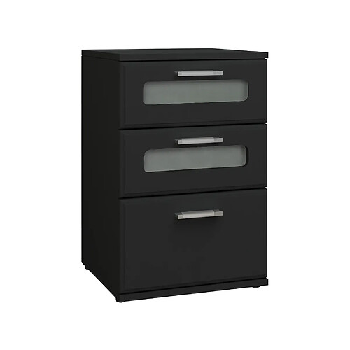 Ml-design Table de nuit 3 tiroirs - Noir
