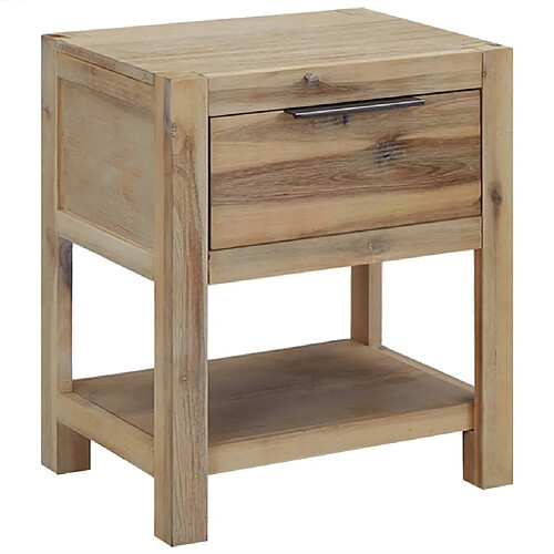 vidaXL Table de Chevet - Bois d'Acacia