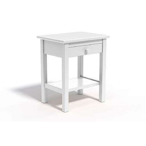 Decopin Table de chevet Fidji - Blanc