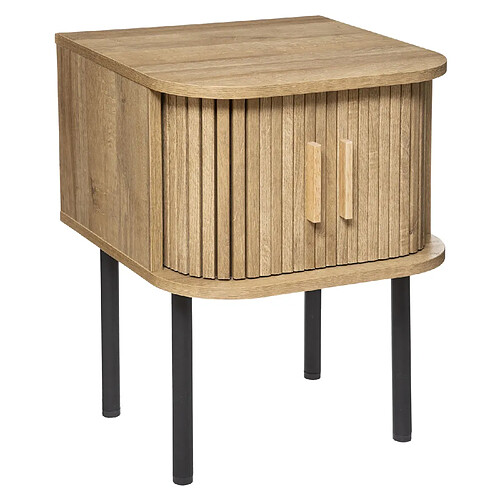 Atmosphera Table de chevet 2 portes Colva - Beige