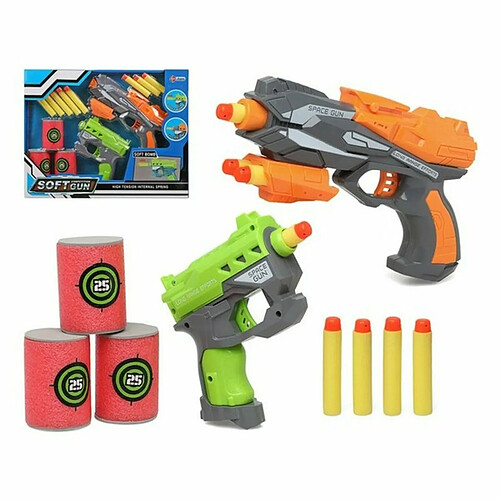 Bigbuy Set de 2 pistolets à fléchettes - Orange