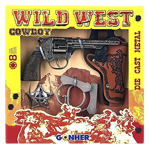 Gonher Ensemble de pistolets western - Marron