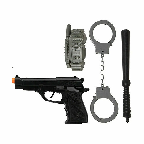 Bigbuy Set d'accessoires de police - Noir
