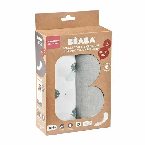 Beaba Boîte 2 Langes 120cm - Gris Mirage/Jungle