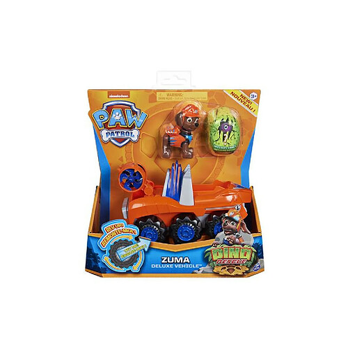 Paw Patrol Vehículo de rescate de dinosaurios Zuma's Deluxe Rev Up con Paw Patrol Vehículo de rescate de dinosaurios Zuma's Deluxe Rev Up con