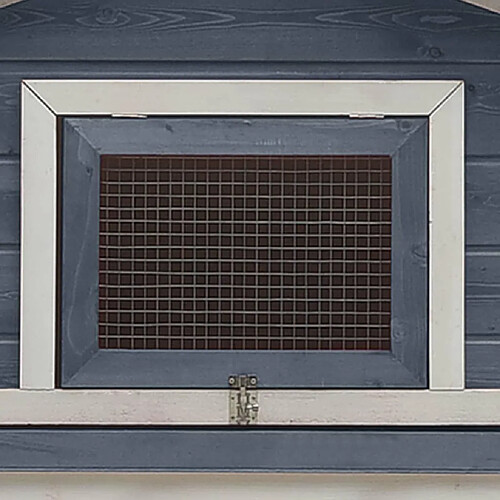 Helloshop26 Clapier cage 303 x 60 x 86 cm Gris