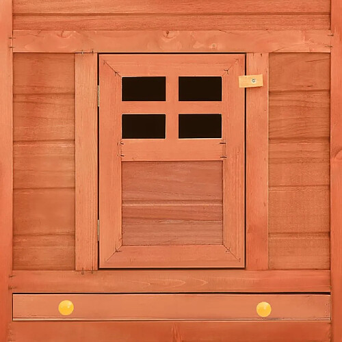 Helloshop26 Clapier avec piste 250 x 192 x 105 cm Marron